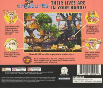 Creatures (US) box cover back